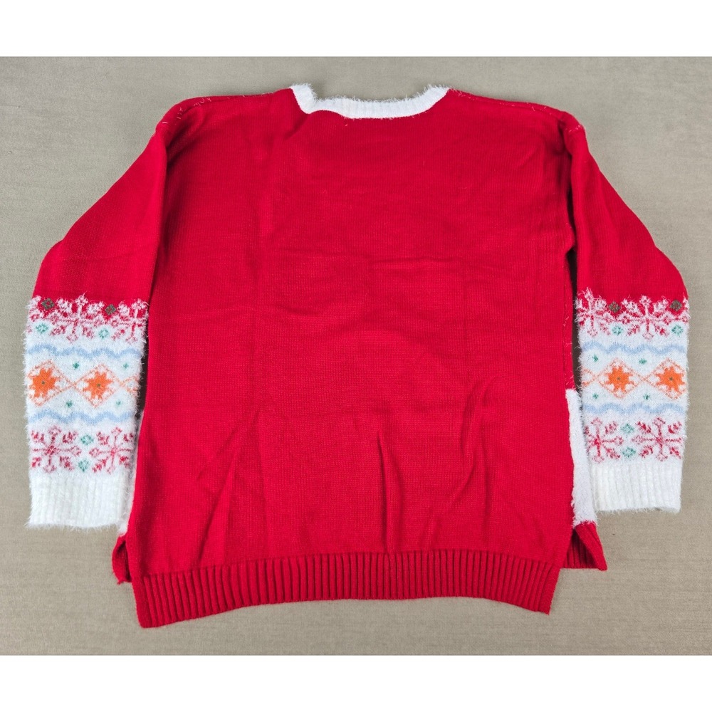 Celebrate Together Womens XXL Red Oh Snow Snowman Ugly Christmas Sweater Bells - Picture 2 of 8